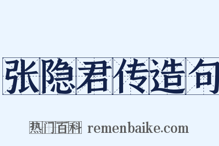 张隐君传造句是什么意思的图片